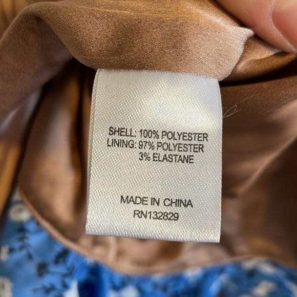 Majorelle Revolve Quincy Midi Dress Women’s Size XL Ruffle Floral‎ Blue Ditsy - Picture 10 of 11